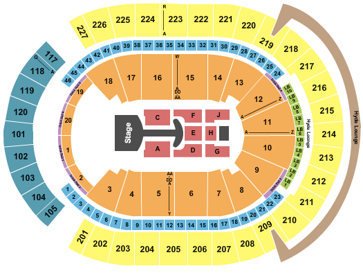 T-Mobile Arena Lady Gaga Seating Chart